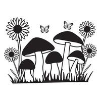 Intricate Fungal Food Design for Sublimation Projects vector