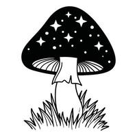 Whimsical Mushroom Fungi Artwork for Sublimation Project vector