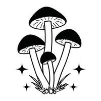 Mushroom Fungi Illustration for Custom Sublimation Print vector