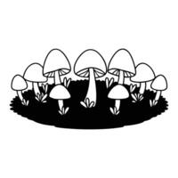 Vibrant Mushroom Fungi Illustration for Sublimation Design vector