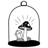 Unique Magic Mushroom Fungi Artwork for Artistic Projects vector