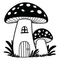 Magical Fungi Design with Mushroom Elements for Food Graphics vector