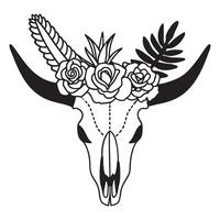 Bold Longhorn Skull Design for Desert-Inspired Creation vector