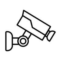 Security camera outline icon for graphic design, logo, web site, social media, mobile app, ui vector