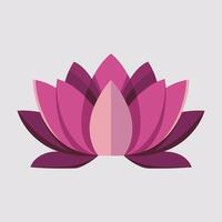 A pink lotus flower on a white background vector