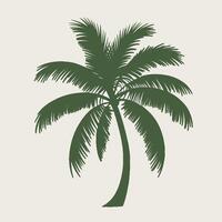 A palm tree is shown in a green color vector