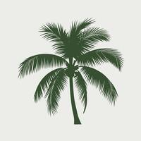 A palm tree is shown in a simple style vector