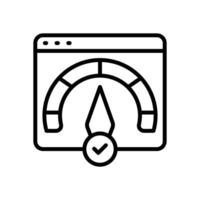 web performance line icon vector
