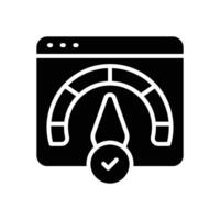 web performance solid icon vector