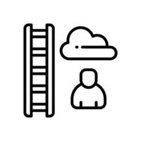 ladder line icon vector