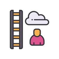 ladder filled color icon vector