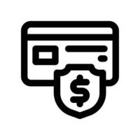 secure payment lineicon vector