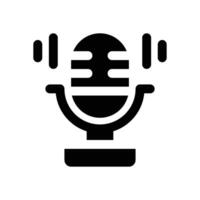 podcast glyph icon. Strong and solid icon for websites, mobile interfaces, presentations, and visual branding. High quality and easy to edit. vector