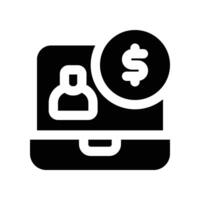 financial advisor solidicon vector
