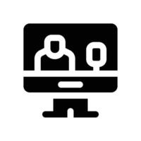 live streaming glyph icon. Strong and solid icon for websites, mobile interfaces, presentations, and visual branding. High quality and easy to edit. vector