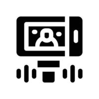 vlogger glyph icon. Strong and solid icon for websites, mobile interfaces, presentations, and visual branding. High quality and easy to edit. vector