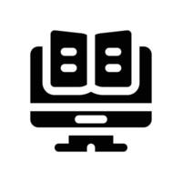 elearning glyph icon. Strong and solid icon for websites, mobile interfaces, presentations, and visual branding. High quality and easy to edit. vector