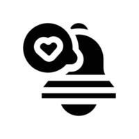 notification glyph icon. Strong and solid icon for websites, mobile interfaces, presentations, and visual branding. High quality and easy to edit. vector