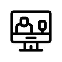 live streaming line icon. Clean and minimalist icon for websites, mobile apps, presentations, and logos. Fully scalable and customizable for any project. vector
