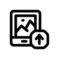 upload line icon. Clean and minimalist icon for websites, mobile apps, presentations, and logos. Fully scalable and customizable for any project. vector