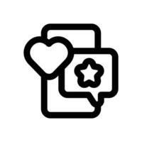 social media line icon. Clean and minimalist icon for websites, mobile apps, presentations, and logos. Fully scalable and customizable for any project. vector
