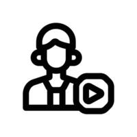 content creator line icon. Clean and minimalist icon for websites, mobile apps, presentations, and logos. Fully scalable and customizable for any project. vector