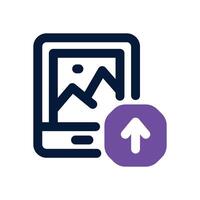upload dual tone icon. Sleek and modern icon for websites, mobile apps, marketing materials, and corporate design. Fully scalable and ready to use. vector