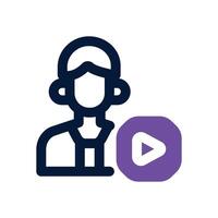 content creator dual tone icon. Sleek and modern icon for websites, mobile apps, marketing materials, and corporate design. Fully scalable and ready to use. vector