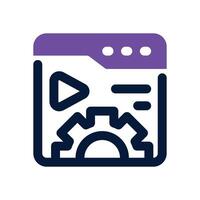 content management dual tone icon. Sleek and modern icon for websites, mobile apps, marketing materials, and corporate design. Fully scalable and ready to use. vector