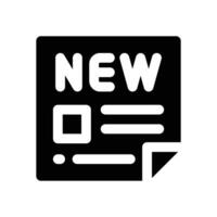 newspaper glyph icon. Strong and solid icon for websites, mobile interfaces, presentations, and visual branding. High quality and easy to edit. vector