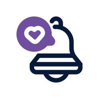 notification dual tone icon. Sleek and modern icon for websites, mobile apps, marketing materials, and corporate design. Fully scalable and ready to use. vector