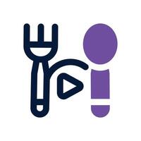 food vlogger dual tone icon. Sleek and modern icon for websites, mobile apps, marketing materials, and corporate design. Fully scalable and ready to use. vector