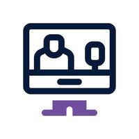 live streaming dual tone icon. Sleek and modern icon for websites, mobile apps, marketing materials, and corporate design. Fully scalable and ready to use. vector