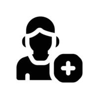 follower glyph icon. Strong and solid icon for websites, mobile interfaces, presentations, and visual branding. High quality and easy to edit. vector