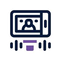 vlogger dual tone icon. Sleek and modern icon for websites, mobile apps, marketing materials, and corporate design. Fully scalable and ready to use. vector