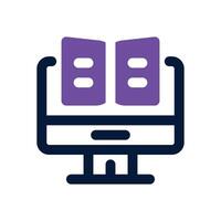 elearning dual tone icon. Sleek and modern icon for websites, mobile apps, marketing materials, and corporate design. Fully scalable and ready to use. vector