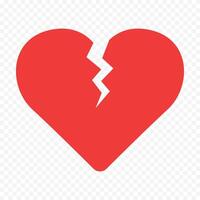 Hand drawn red heart element vector