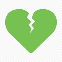 Green heart element illustration vector