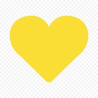 yellow heart design element vector
