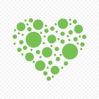 Green heart element design vector