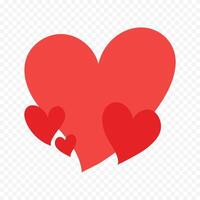 Red heart isolated design on a white vector