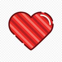 Red heart illustration design on a white background vector