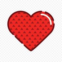 Red heart element design vector