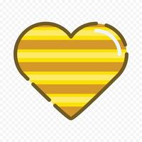 yellow heart isolated design on a white vector