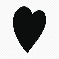 Black heart design on a white vector