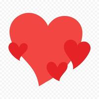 Red heart isolated design on white vector