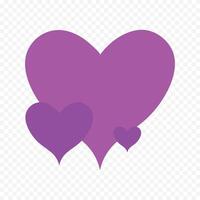 Purple heart isolated design on a white background vector