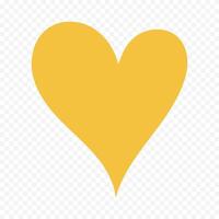 yellow heart isolated design on white background vector