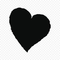 Black heart design vector