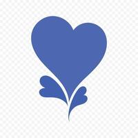 Blue heart illustration design on a white vector
